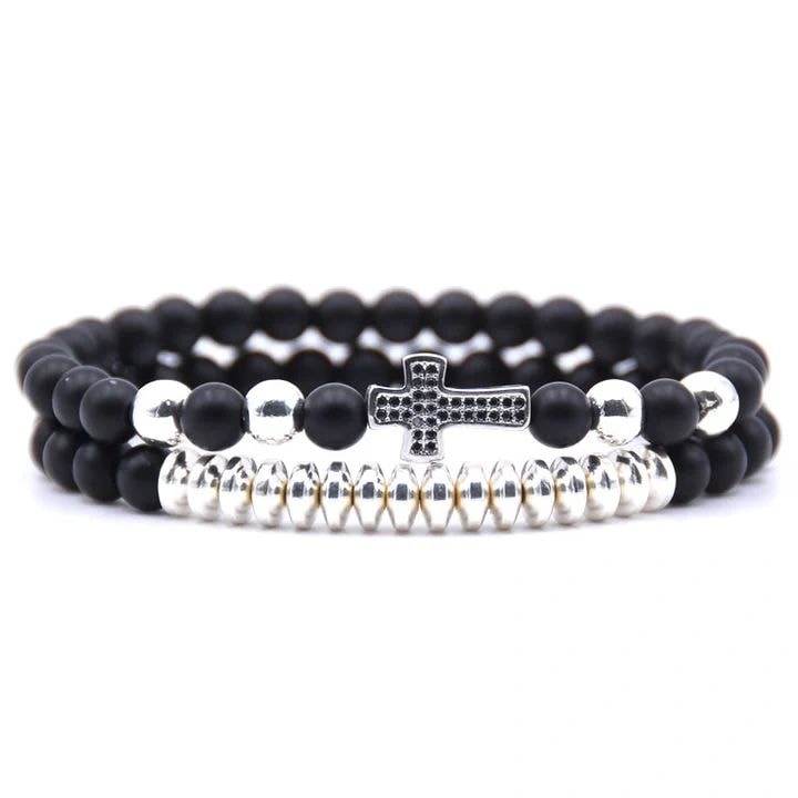 Cross bead bracelet